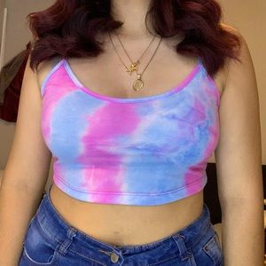 Cotton candy colored crop top